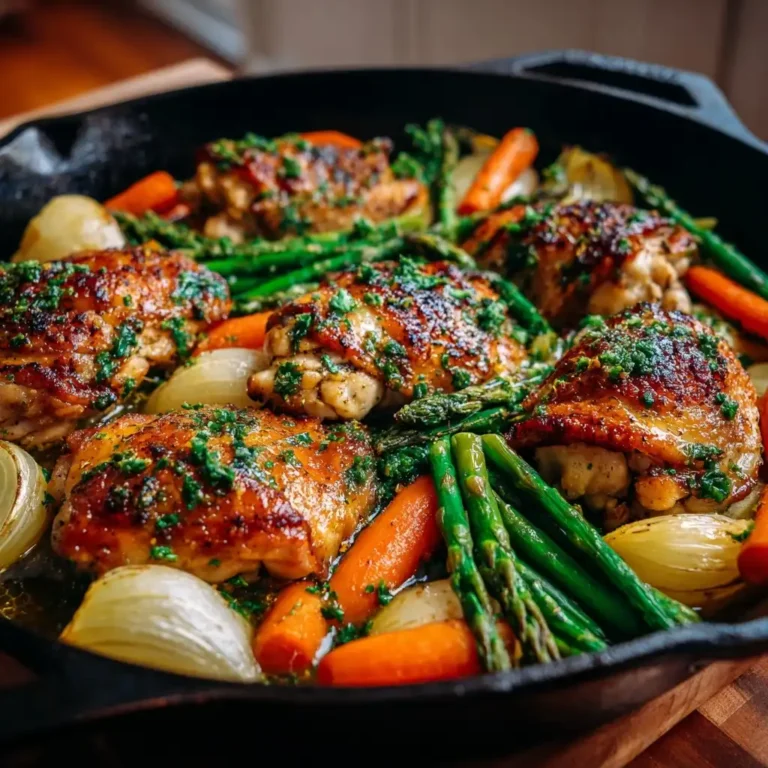 Garlic Butter Chicken and Spring Vegetables