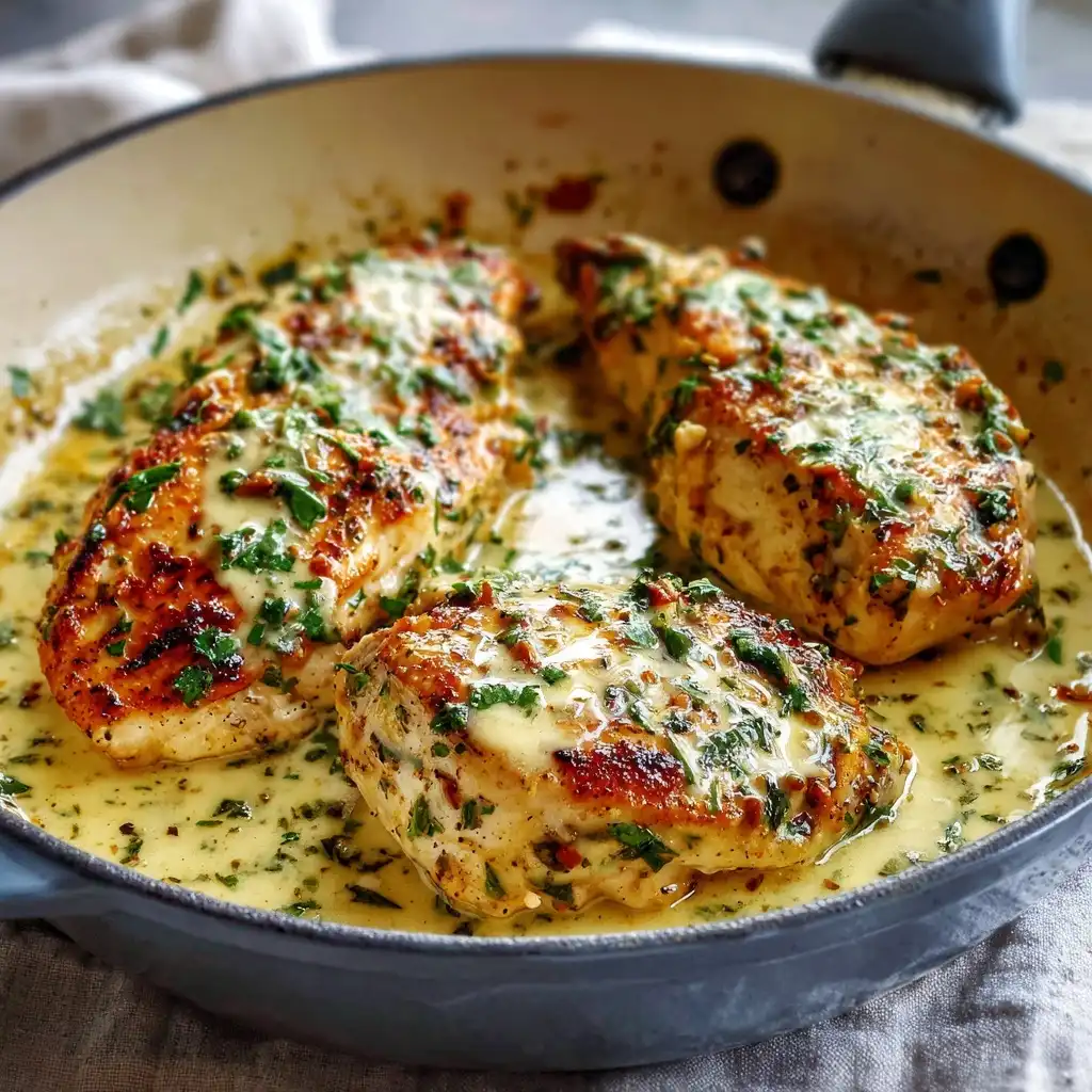 Garlic Butter Chicken with Creamy Dijon Sauce