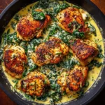 Garlic Butter Chicken with Creamy Spinach