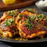 Garlic Butter Chicken with Crispy Skin