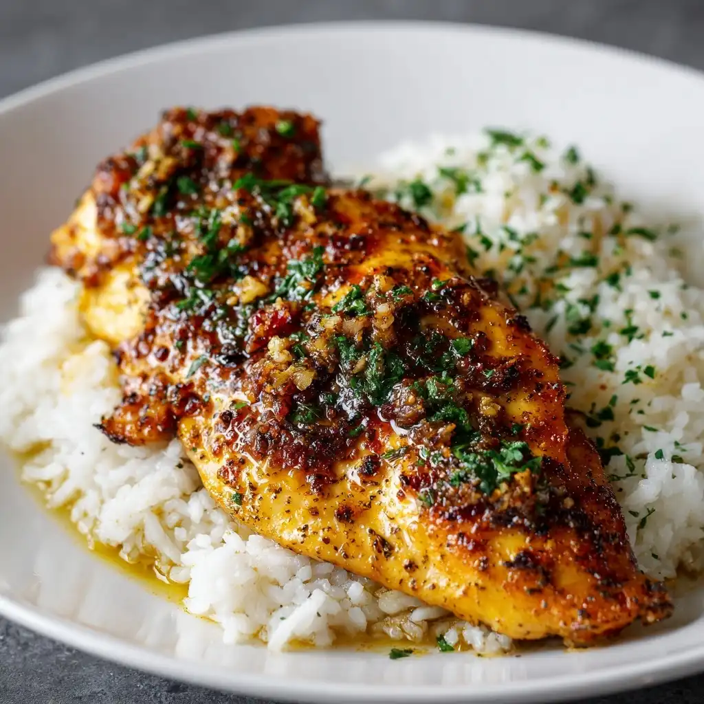 Garlic Butter Chicken with Garlic Butter Finish