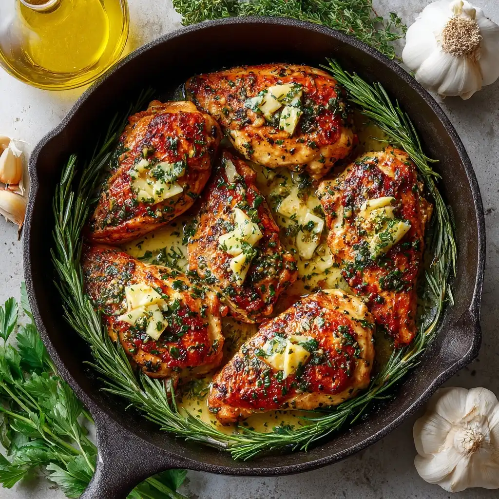 Garlic Butter Chicken with Garlic Butter and Herbs