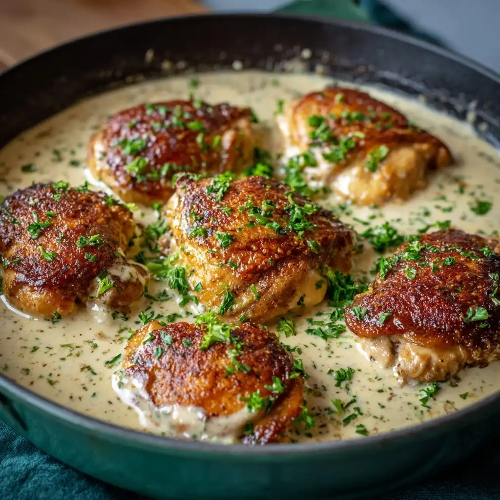 Garlic Butter Chicken with Garlic Cream Gravy