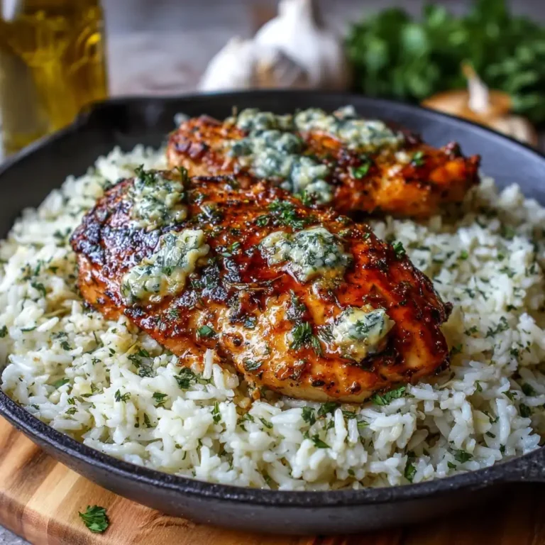 Garlic Butter Chicken with Garlic Herb Rice