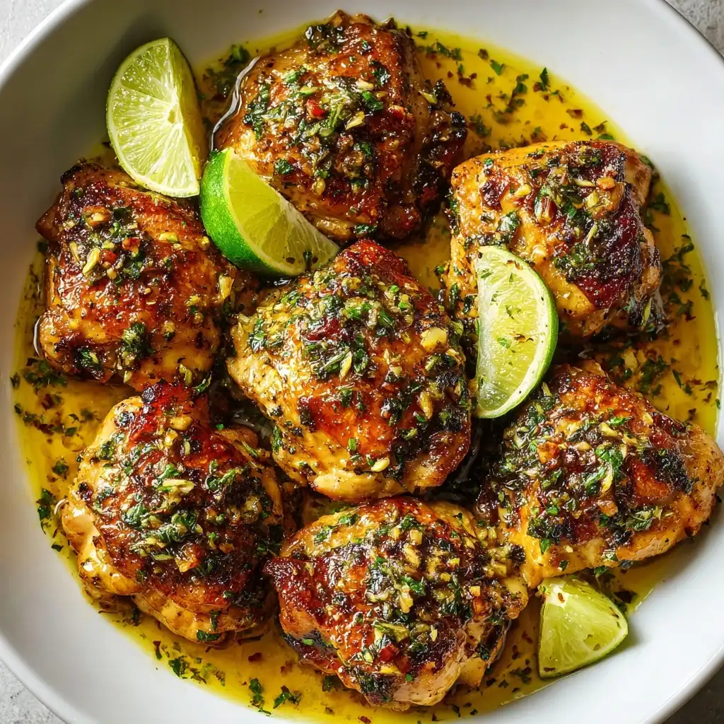 Garlic Butter Chicken with Garlic Lime Butter