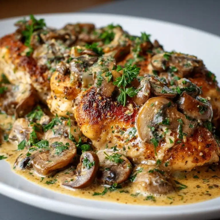 Garlic Butter Chicken with Garlic Mushroom Sauce