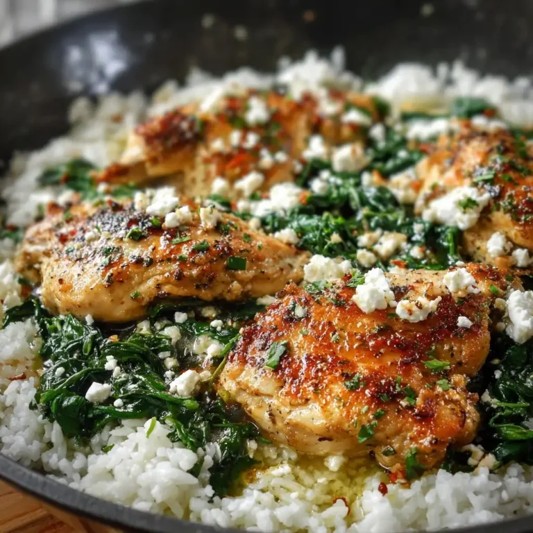 Garlic Butter Chicken with Spinach and Feta
