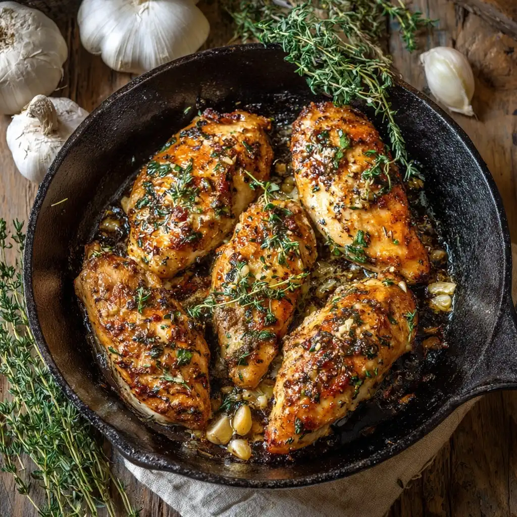 Garlic Butter Chicken with Thyme