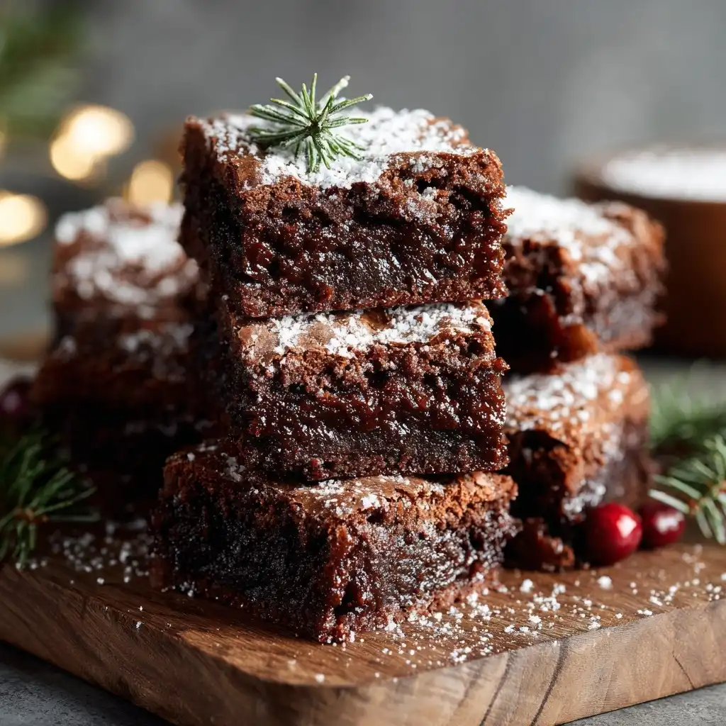 Gingerbread Brownie Bars