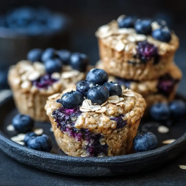 Healthy Oatmeal Blueberry Muffins