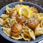 Lemon Garlic Butter Scallop Pasta