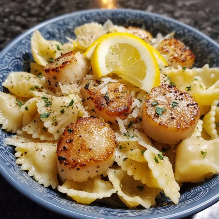 Lemon Garlic Butter Scallop Pasta