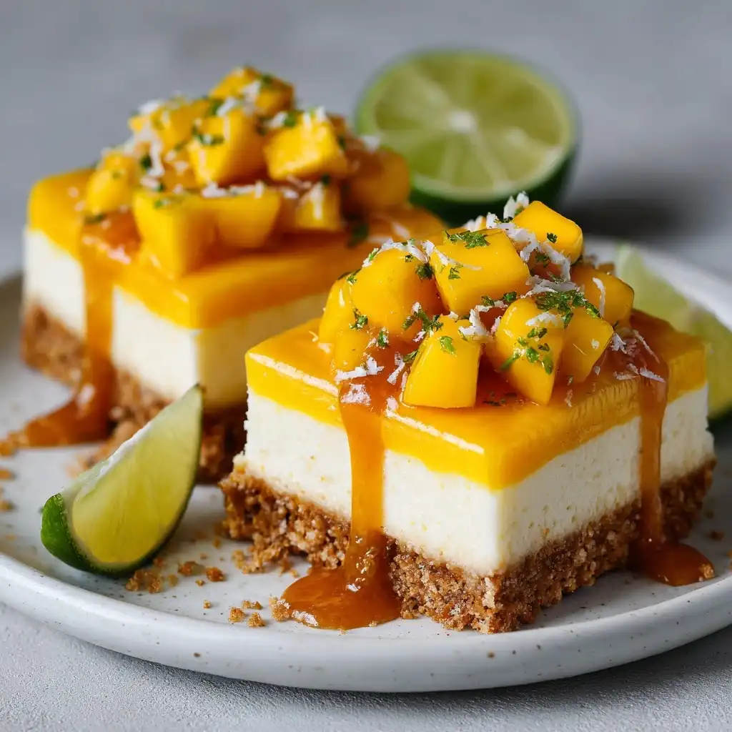 Mango Cheesecake Bars
