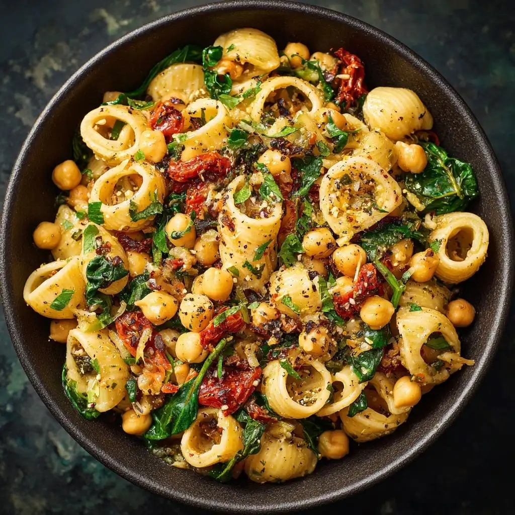 Mediterranean Chickpea Pasta