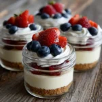 Mini No Bake Cheesecake Jars