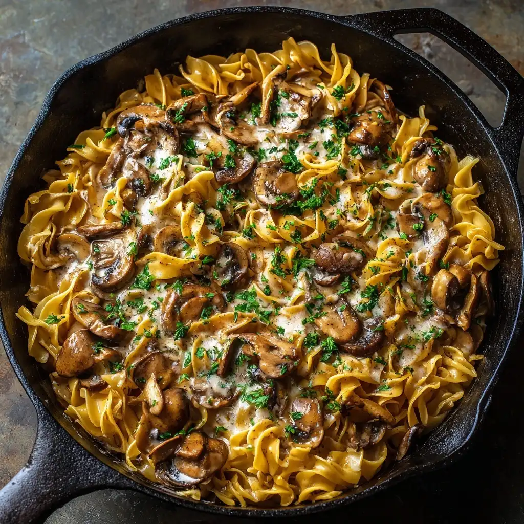 Mushroom Stroganoff Noodles