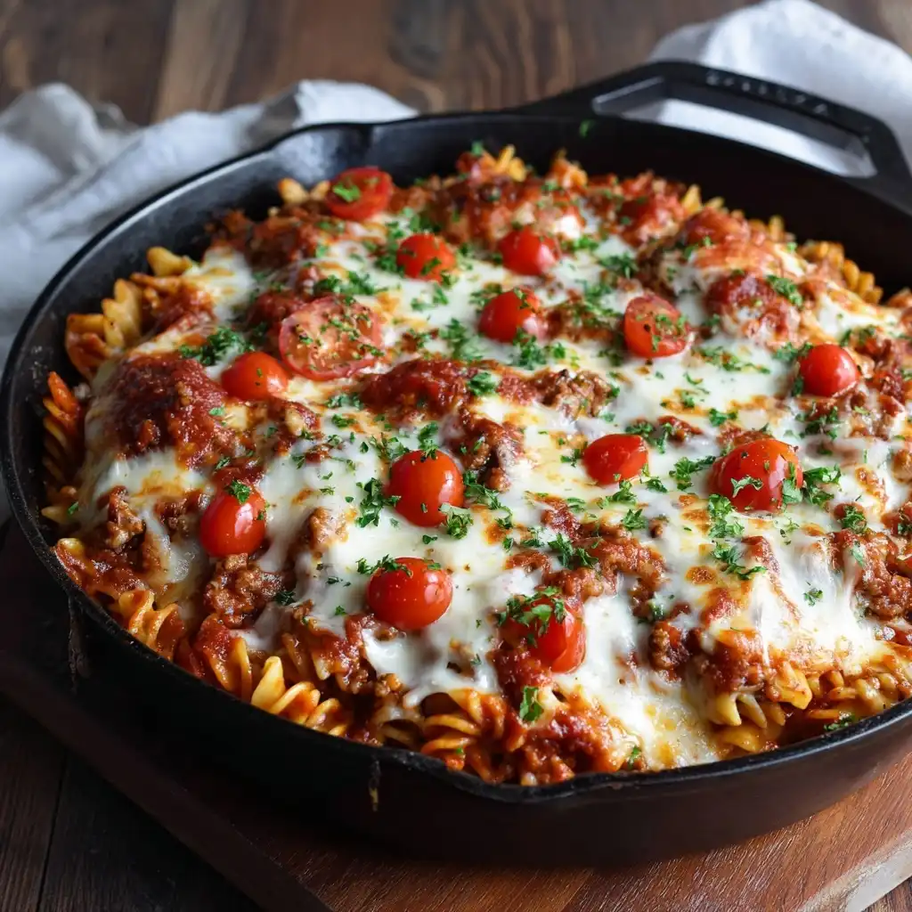 One Pot Lasagna Skillet