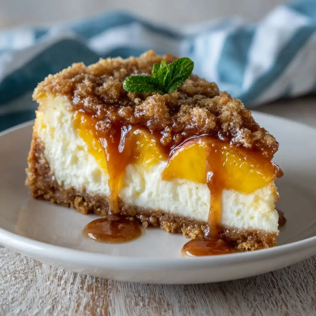 Peach Cobbler Cheesecake