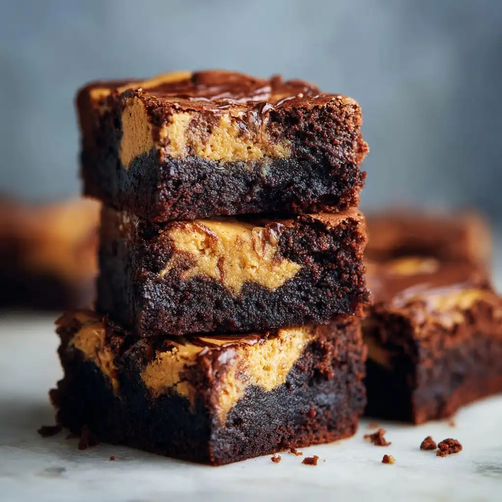 Peanut Butter Swirl Brownies