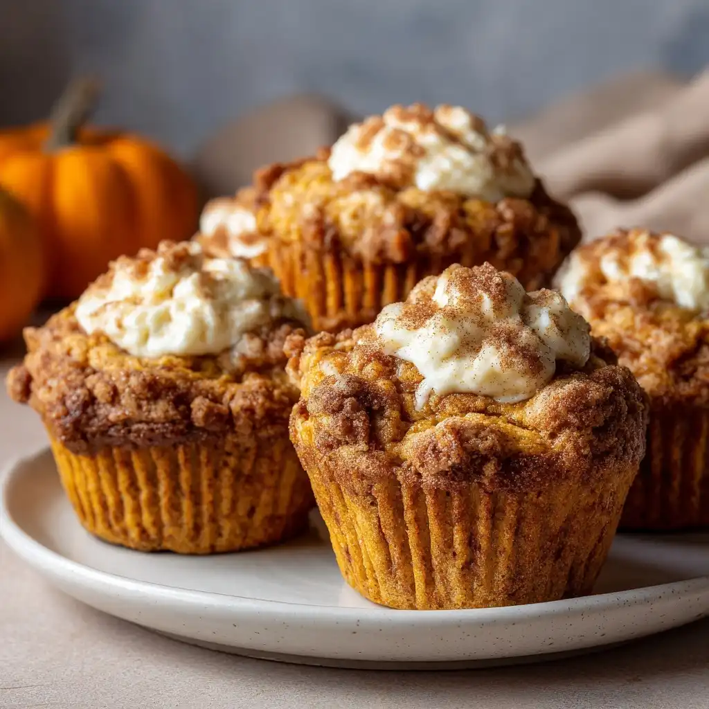 Pumpkin Spice Cream Cheese Muffins
