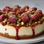 Raspberry Pistachio Cheesecake