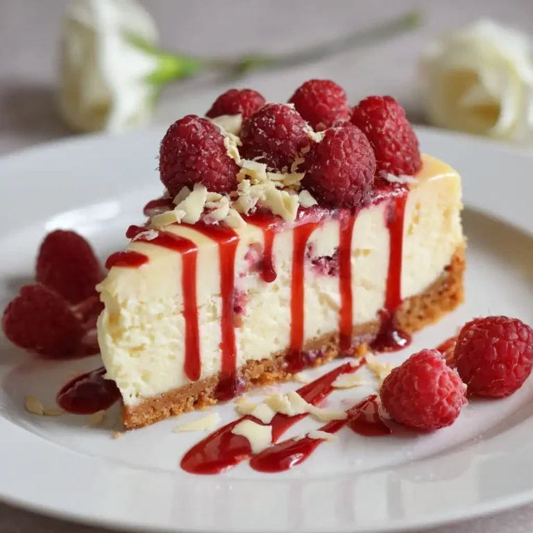 Raspberry White Chocolate Cheesecake