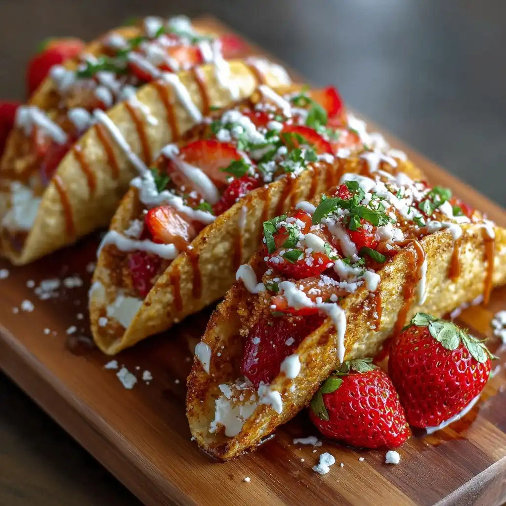 Strawberry Cheesecake Tacos