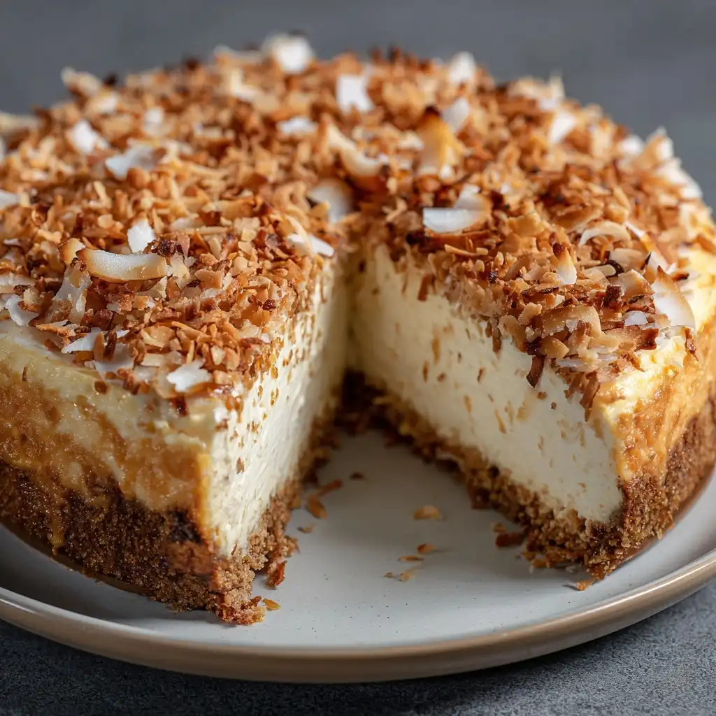 Toasted Coconut Cheesecake