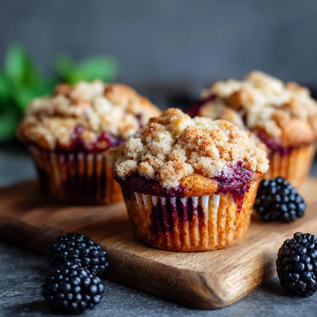 Blackberry Crumble Muffins