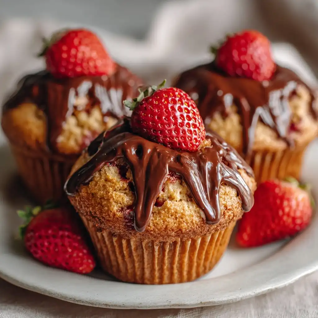 Chocolate Covered Strawberry Muffins