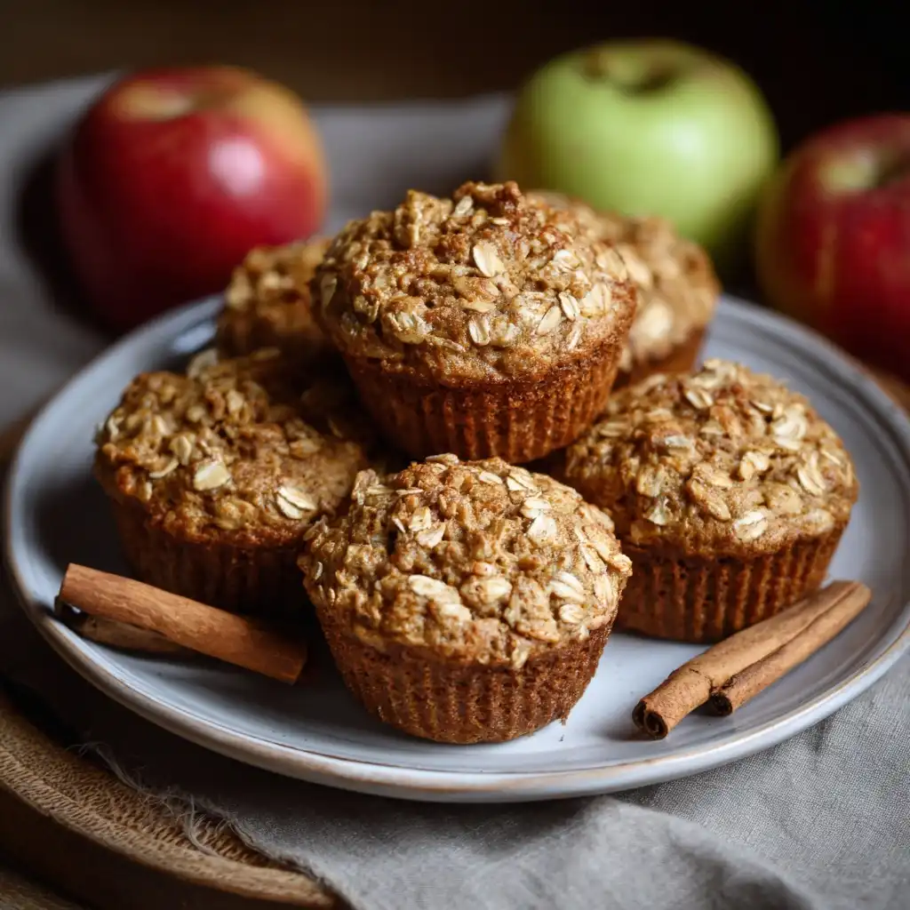 Cinnamon Apple Oat Muffins