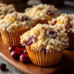Cranberry Orange Streusel Muffins