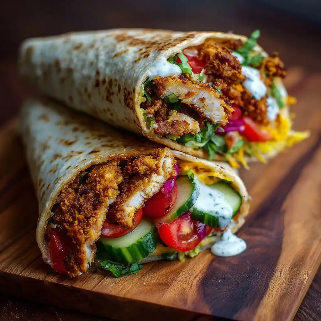 Crispy Chicken Shawarma Wrap