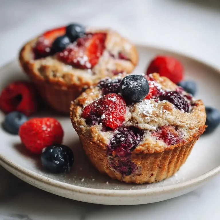 Double Berry Protein Muffins