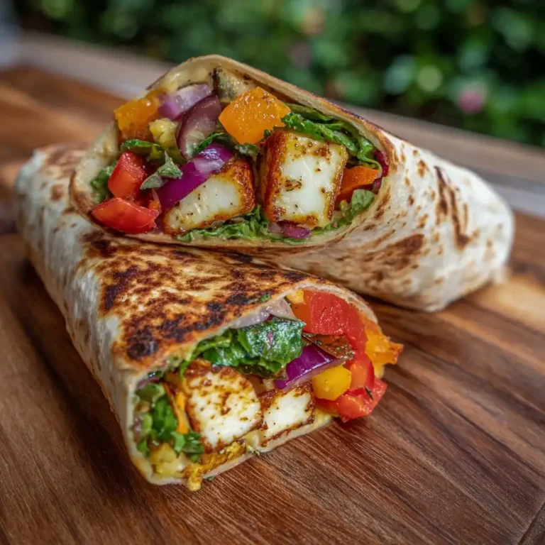Grilled Halloumi Veggie Wrap