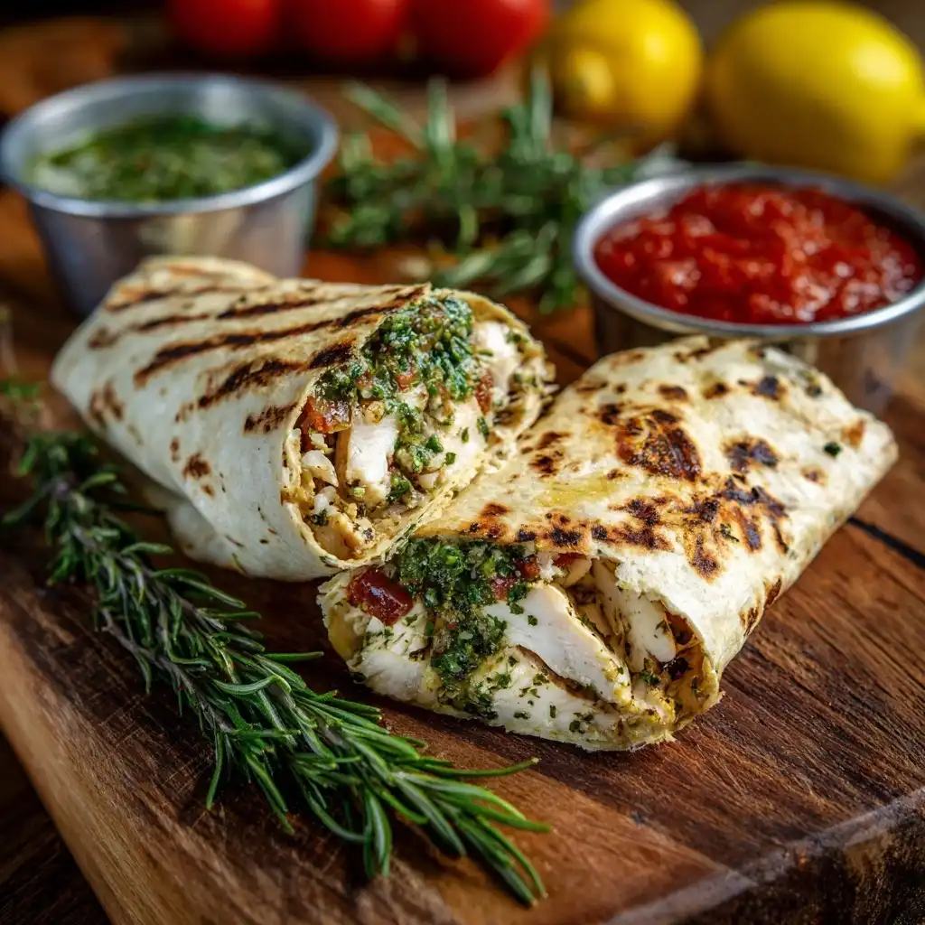 Lemon Herb Grilled Chicken Wrap