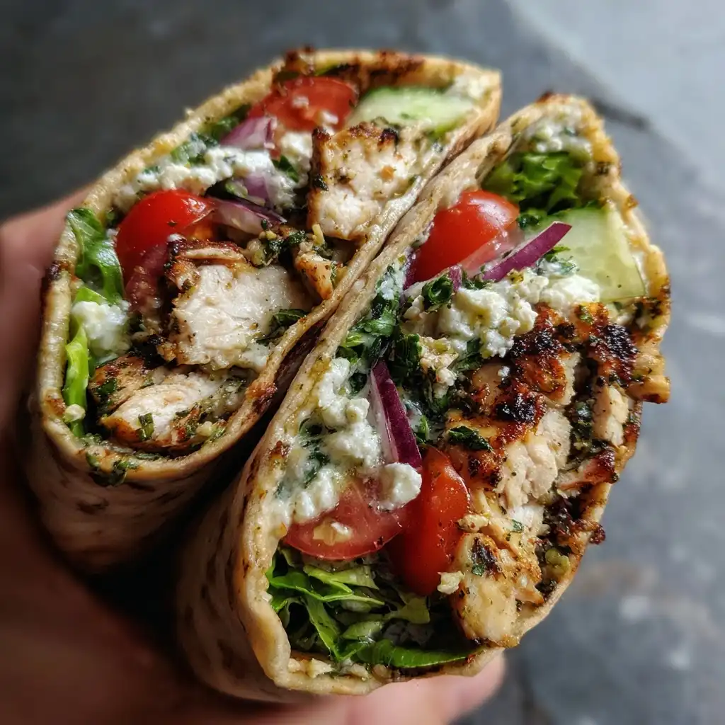 Mediterranean Chicken Pita Wrap
