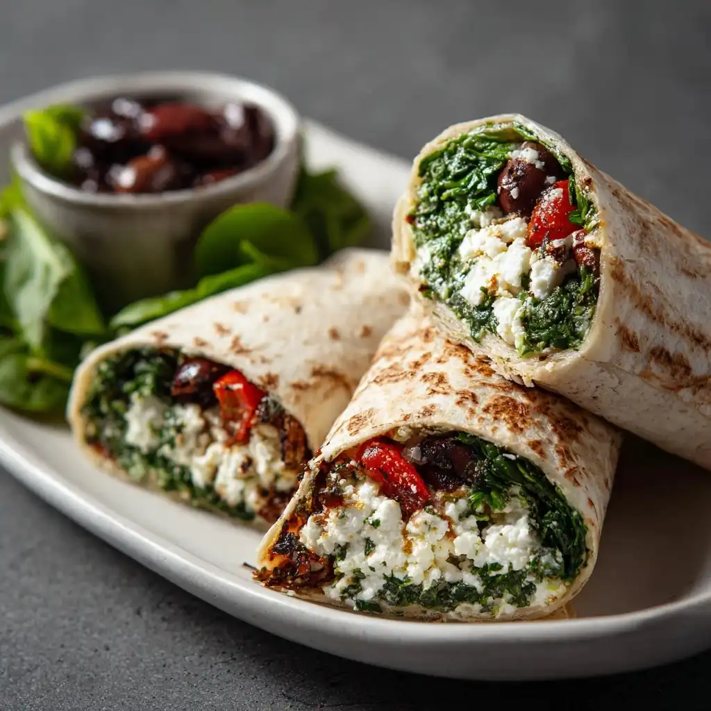 Mediterranean Spinach Feta Wrap