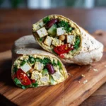 Mediterranean Tofu Hummus Wrap