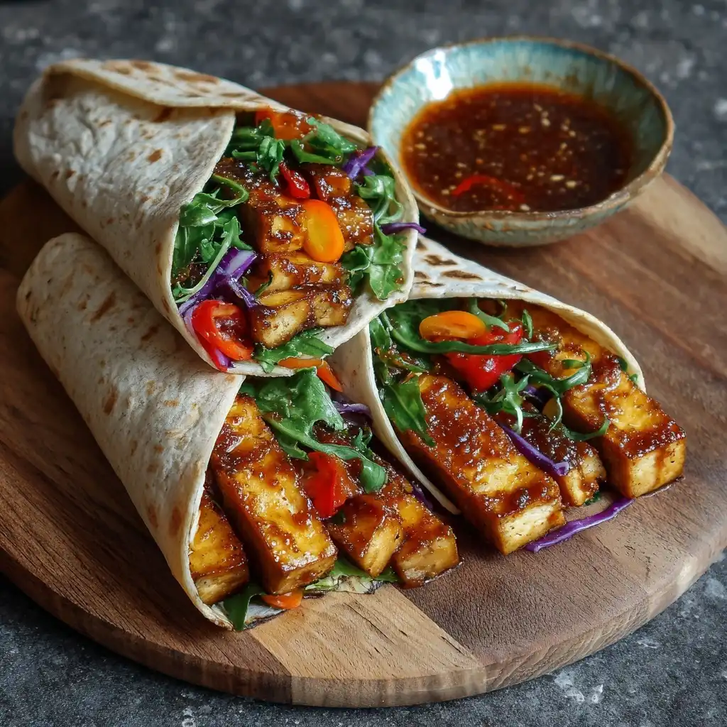 Miso Glazed Tofu Wrap