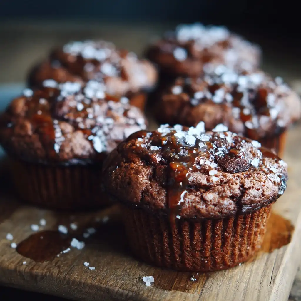 Salted Caramel Chocolate Muffins