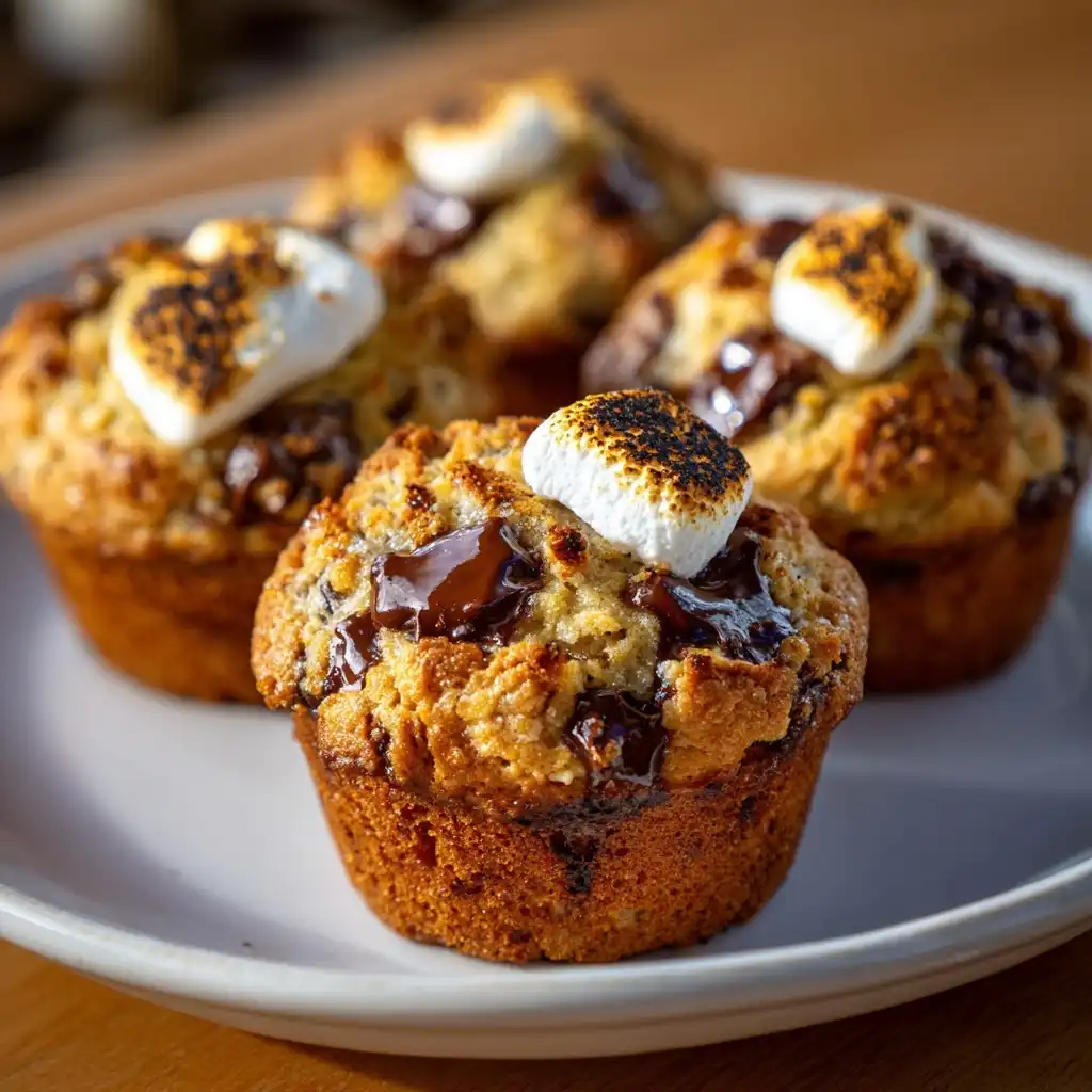 S’mores Chocolate Chip Muffins