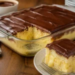 Boston Cream Pie Poke Cake From