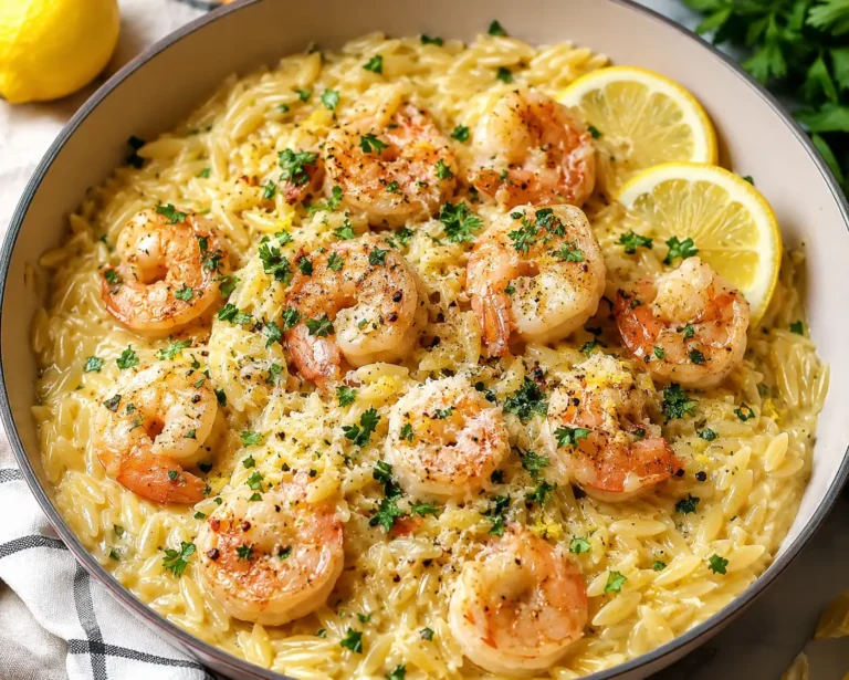Creamy Lemon Garlic Shrimp Orzo Recipe Perfect for a Quick and Flavorful Dinner