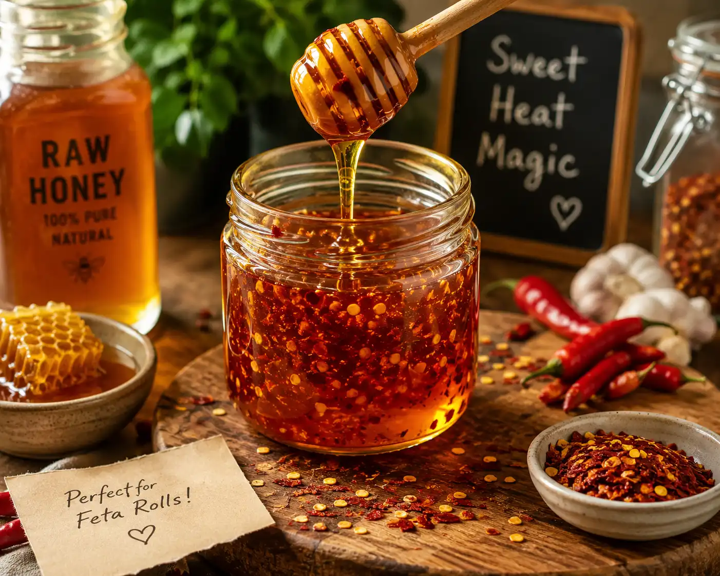 Making Chili Honey Magic For Feta Rolls This Week