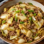 Mongolian Cabbage with Ground Beef