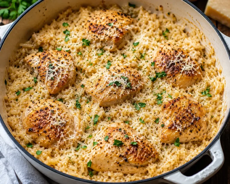One-Pot Garlic Parmesan Chicken And Rice
