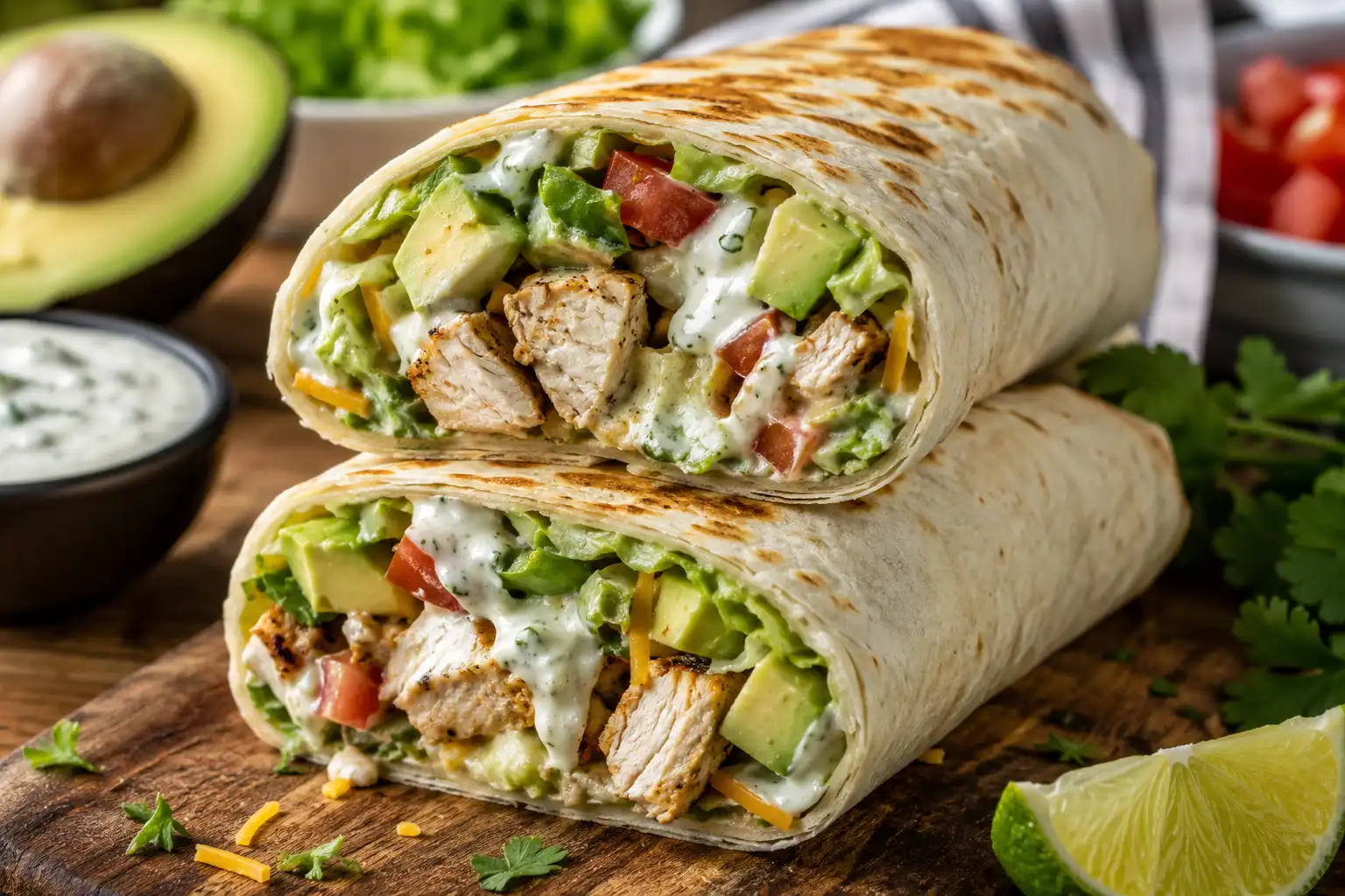 Savory Chicken & Avocado Ranch Burritos: A Flavorful Wrap Adventure!
