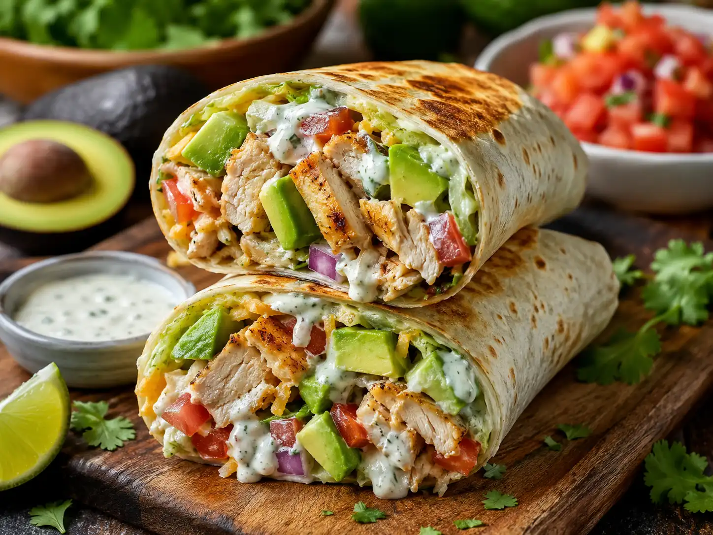 Savory Chicken & Avocado Ranch Burritos: A Flavorful Wrap Adventure!