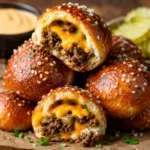 cheeseburger pretzel bombs